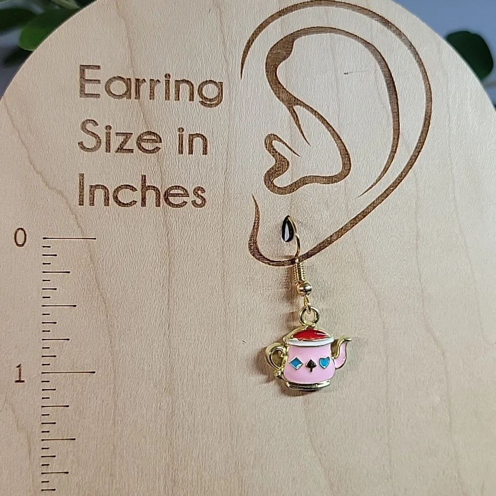 Teapot Drop Earrings - Picture 2 of 4